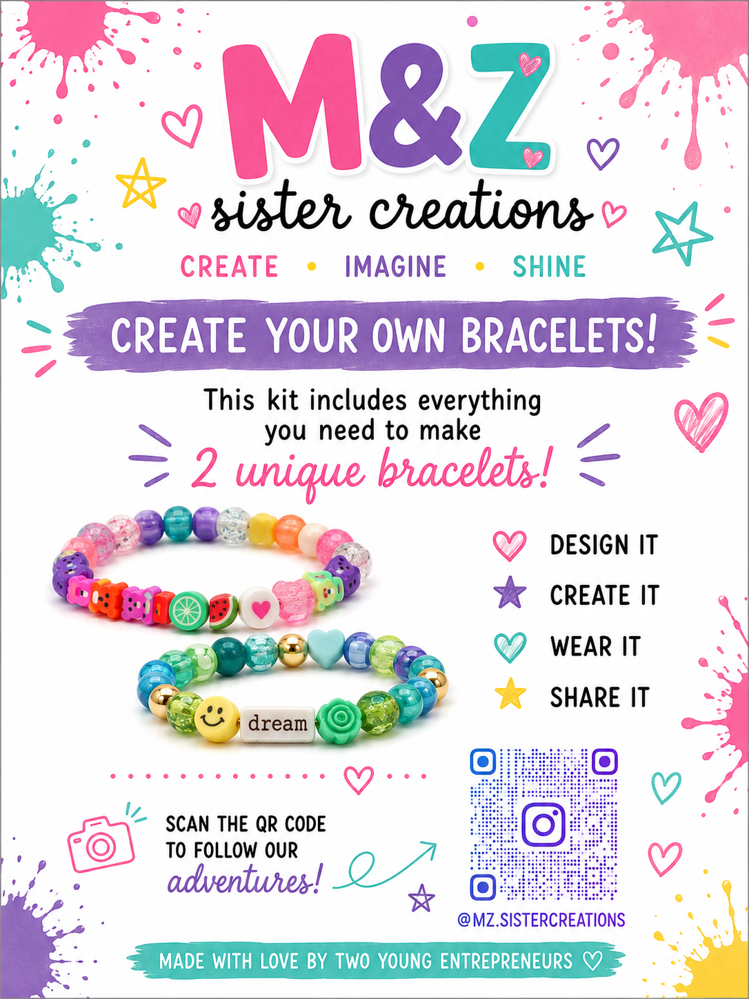 DIY Bracelet Making Kit (Makes 2 Bracelets)