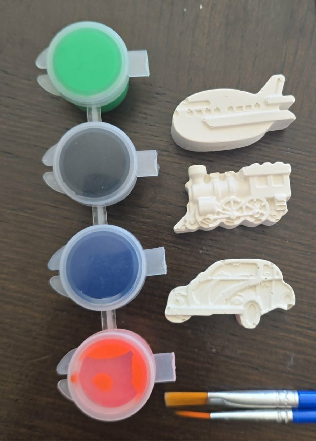 Mini Vehicles Paint Kit | Car, Train & Airplane | Kids Paint Craft Kit