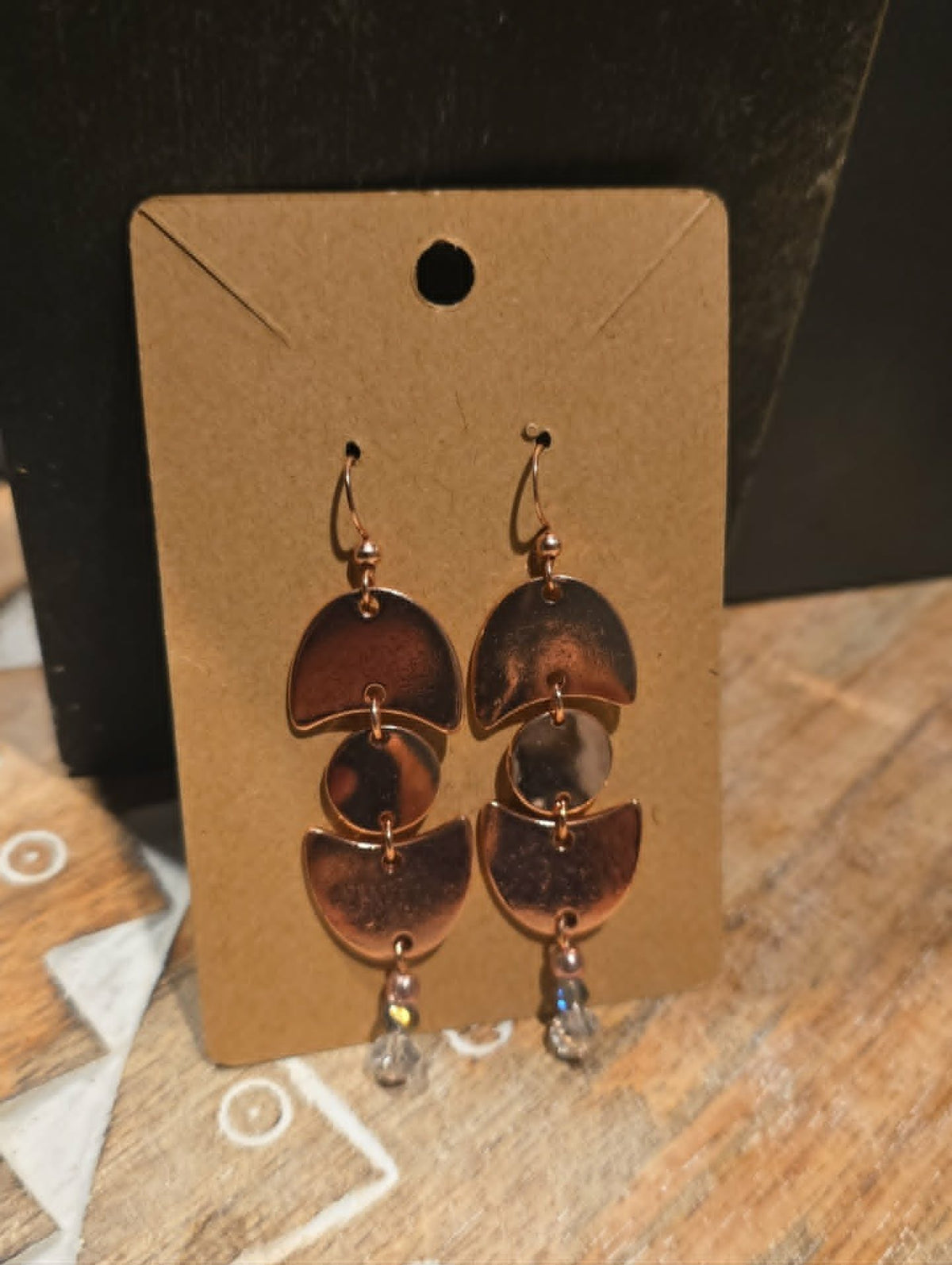 Rose Gold Geometric Statement Earrings