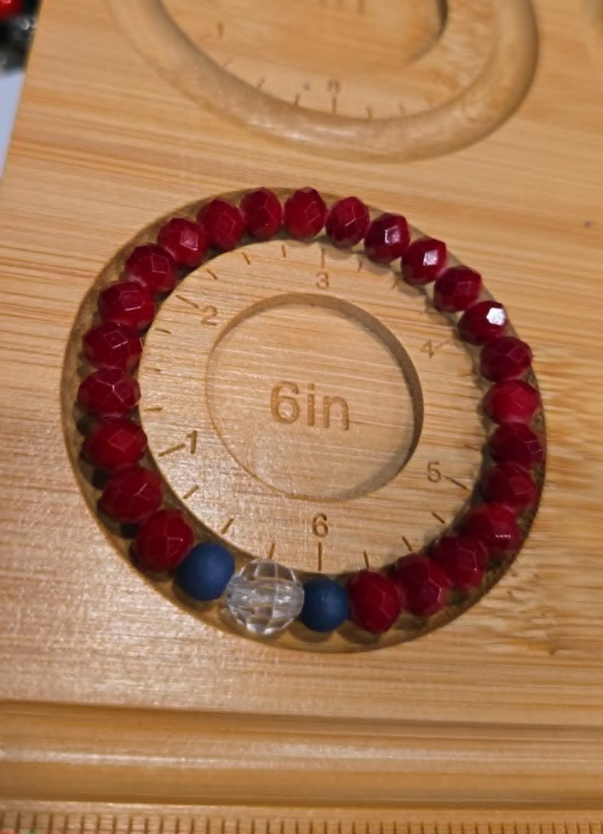 Patriotic Bracelet Set | Handmade Red, White & Blue Stretch Bracelets | Stackable Jewelry Set
