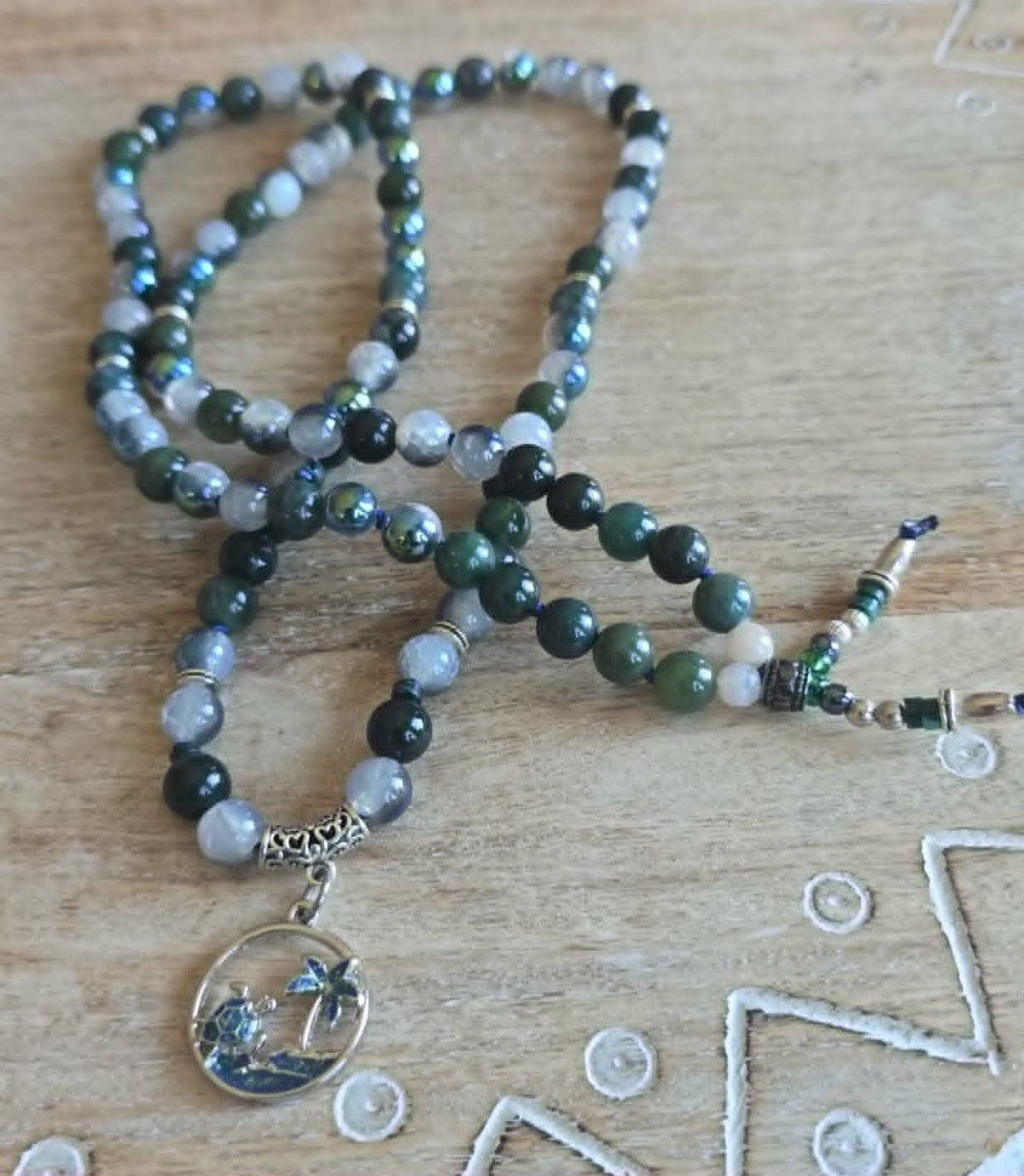 Sea Turtle Gemstone Necklace