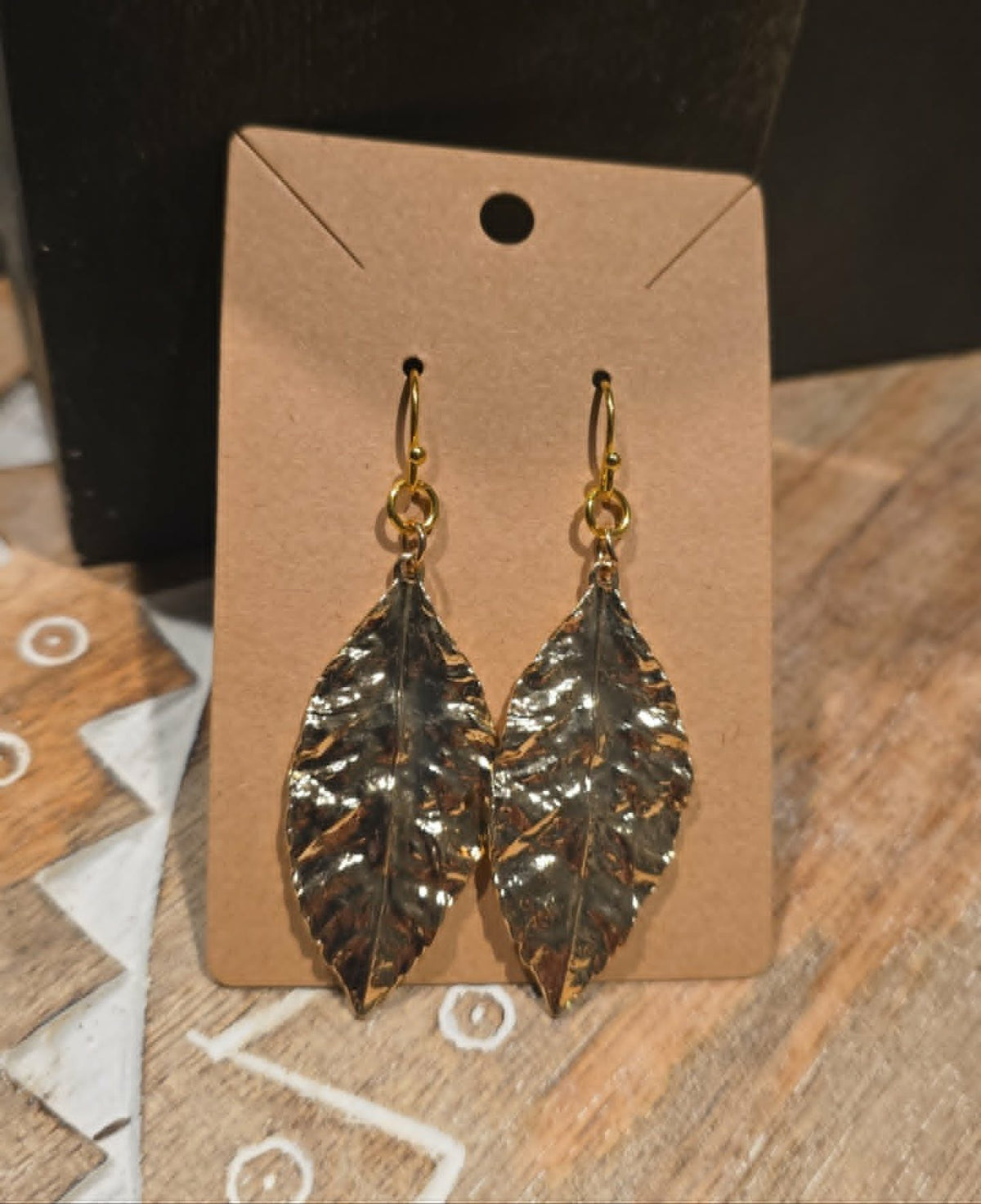 Gold Leaf Statement Earrings