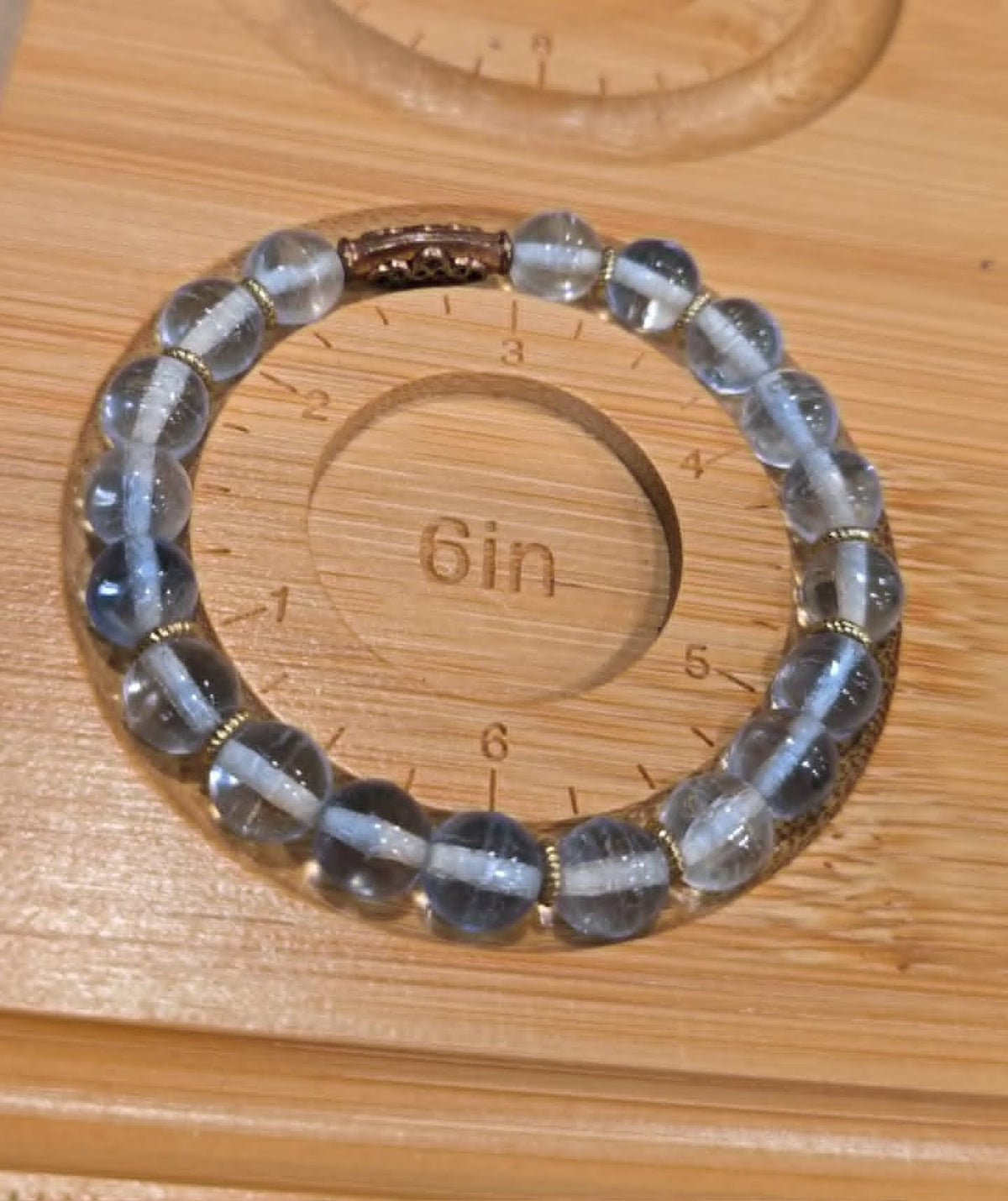Crystal Mist Bracelet | Handmade Clear Beaded Stretch Bracelet | Minimalist Everyday Jewelry