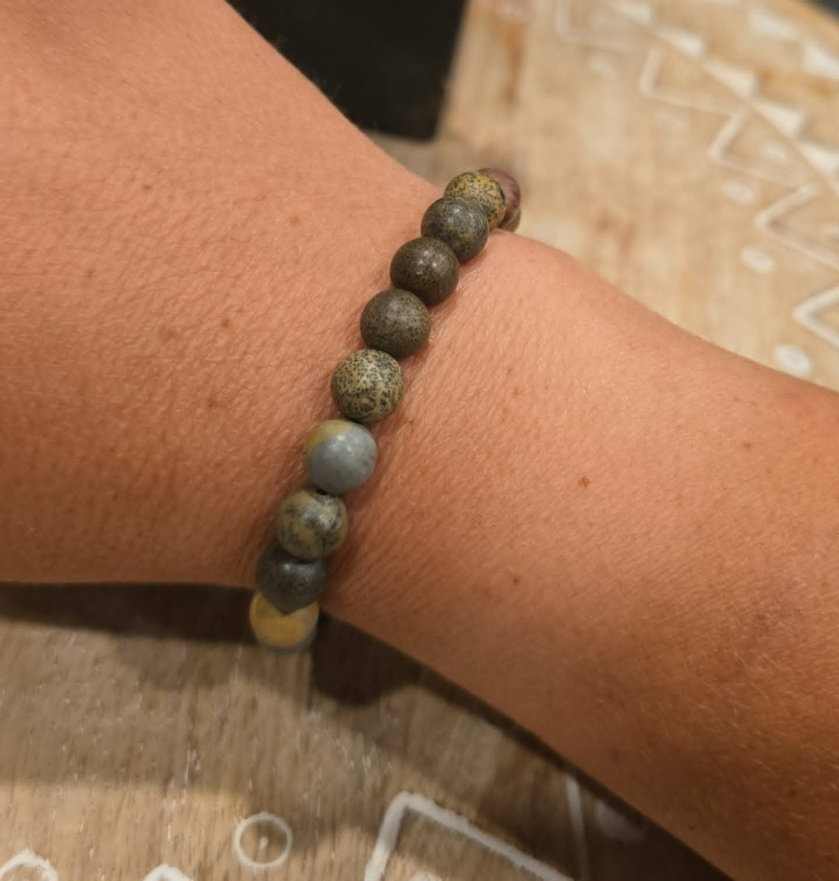 Earthbound Bracelet | Handmade Natural Stone Stretch Bracelet | Neutral Boho Jewelry