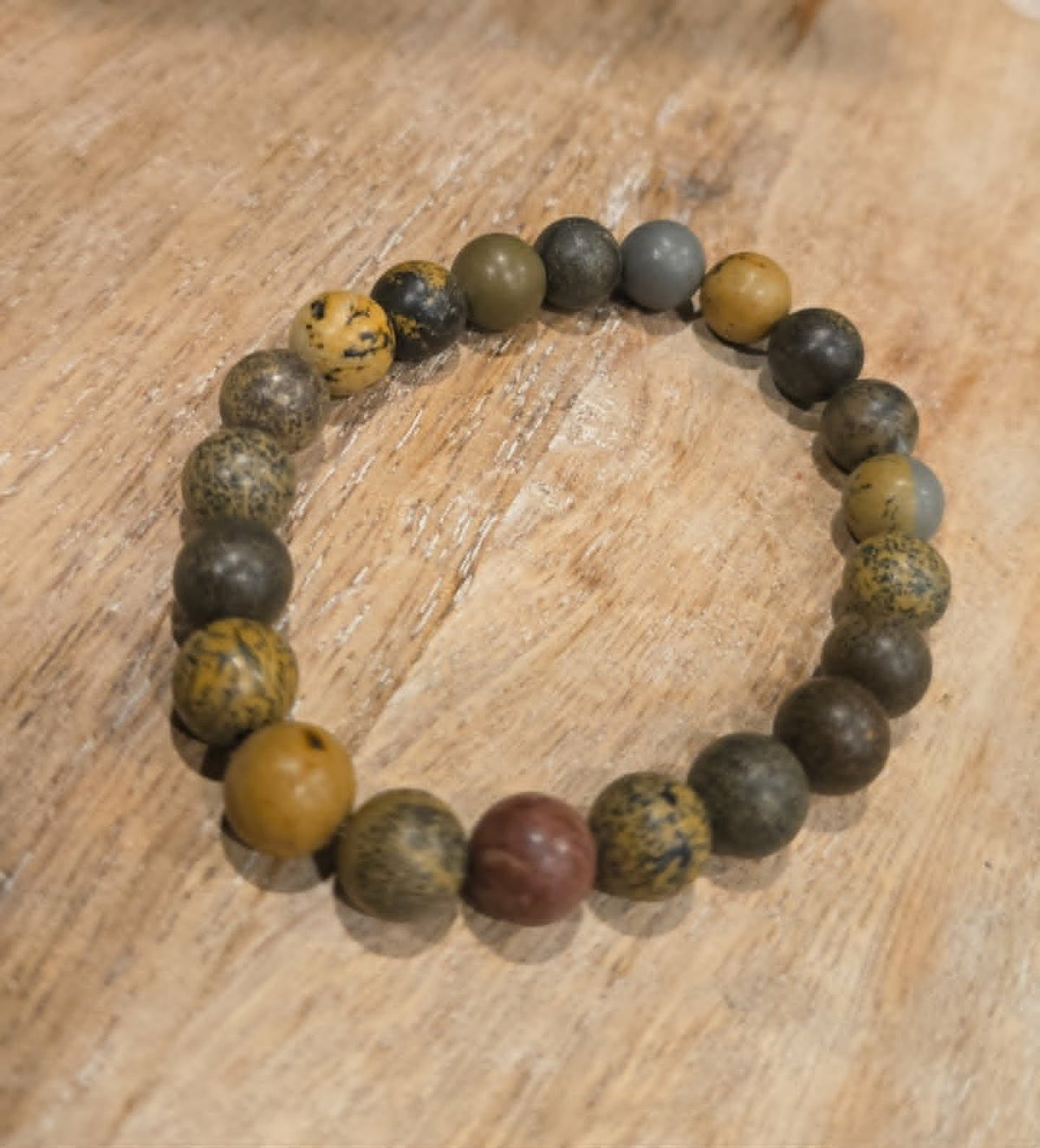 Earthbound Bracelet | Handmade Natural Stone Stretch Bracelet | Neutral Boho Jewelry
