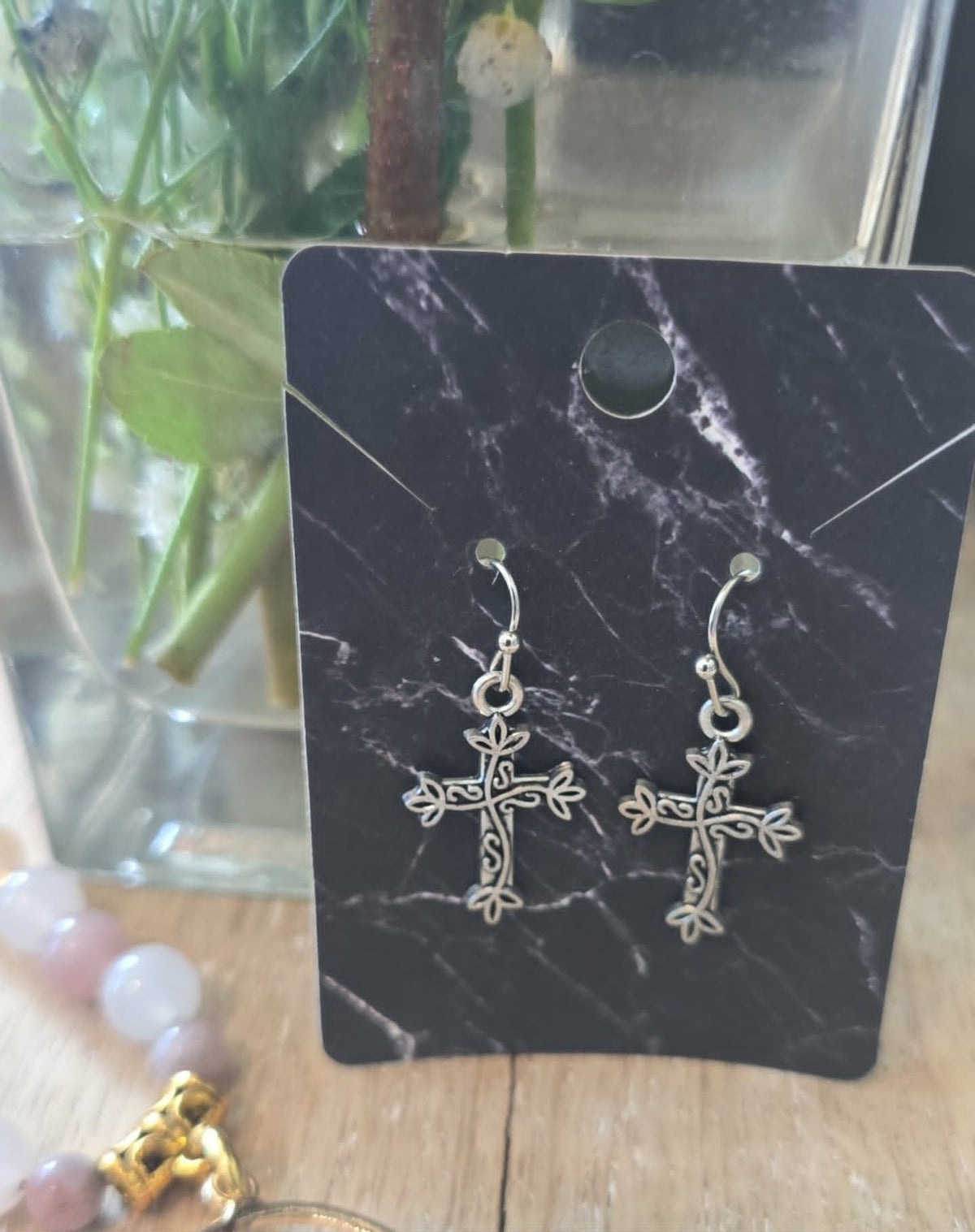 Antique Cross Earrings | Vintage Faith Earrings | Lightweight Dangle Earrings | Christian Jewelry | Everyday Cross Earrings (Copy)