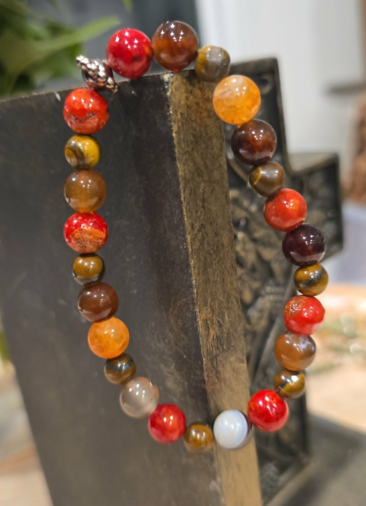 Autumn Harmony Bracelet | Handmade Stretch Beaded Bracelet | Earth Tone Jewelry | Fall Inspired Bracelet | Gift for Her
