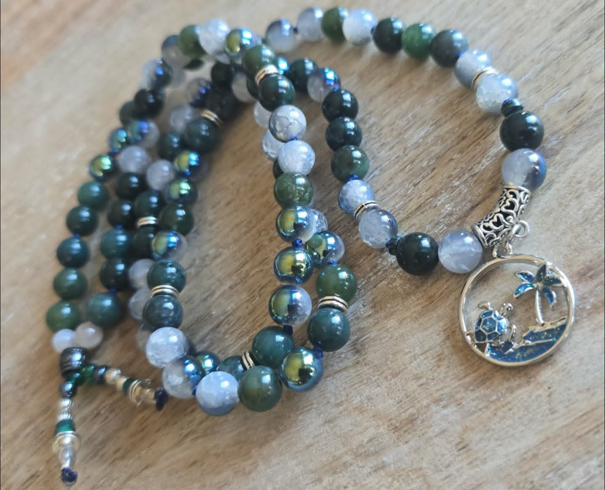 Sea Turtle Gemstone Necklace