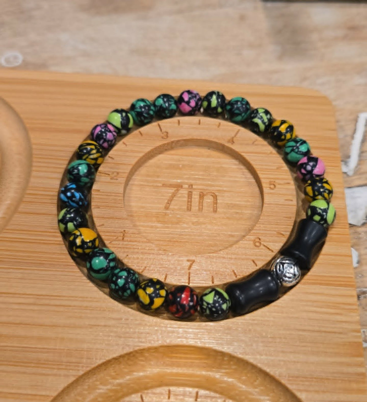 Mosaic Adventure Bracelet | Handmade Multicolor Beaded Stretch Bracelet | One-of-a-Kind Artisan Jewelry