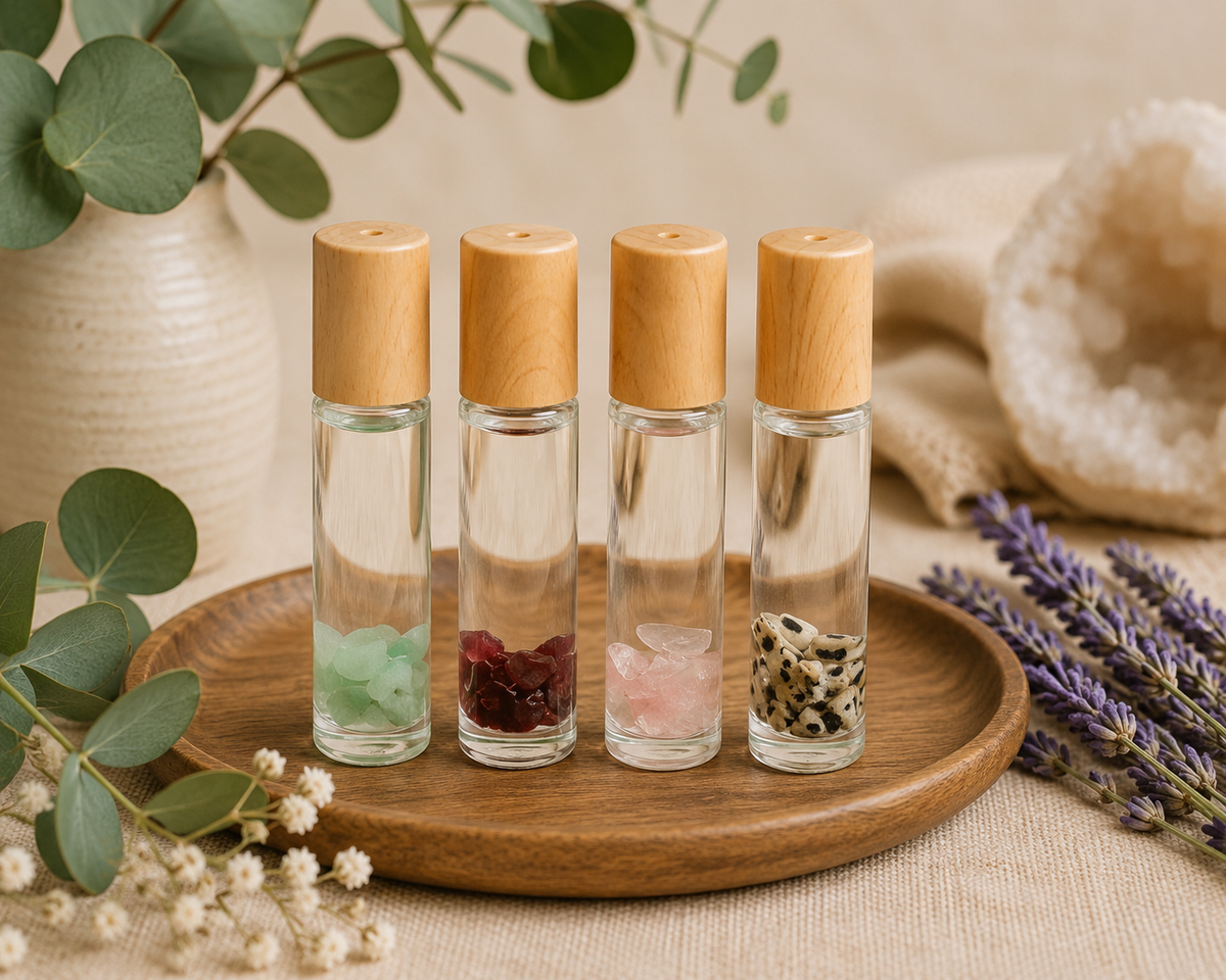 CALM: Essential Oil Roller with Surprise Gemstone Chips
