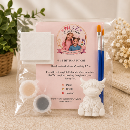 Highland Cow Paint Kit — Handmade by Young Artists