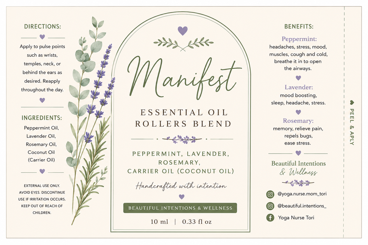 MANIFEST: Essential Oil Roller with Surprise Gemstone Chips