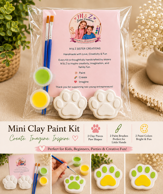 Paw Print Paint Kit — Handmade by Young Artists